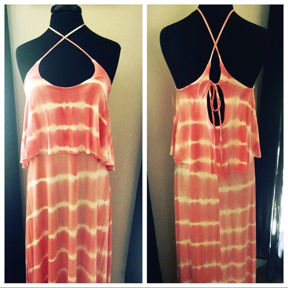 Pink and white Maxi